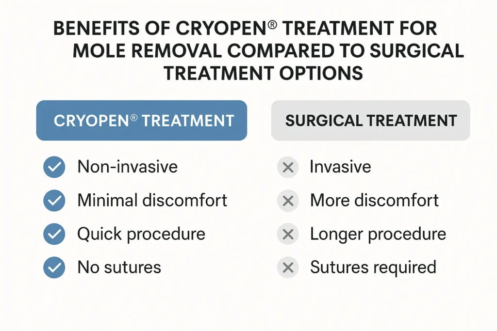 Benefits of facial mole removal Upper Sydenham - call our team today to book a consultation