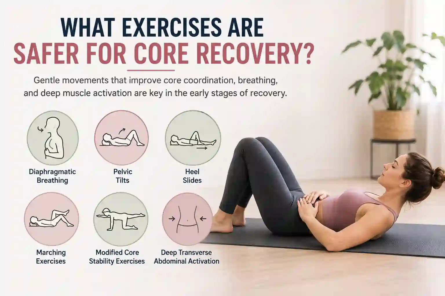 Which exercises may help diastasis recti Upper Sydenham?